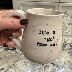 Speckled Cream Mug with Quote